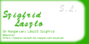 szigfrid laszlo business card