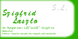 szigfrid laszlo business card